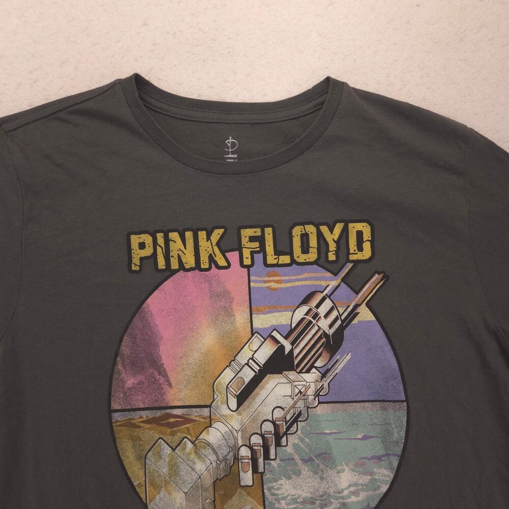 Pink Floyd Band Graphic Crew Neck T Shirt Adult Mens Size Medium M Gray 15972